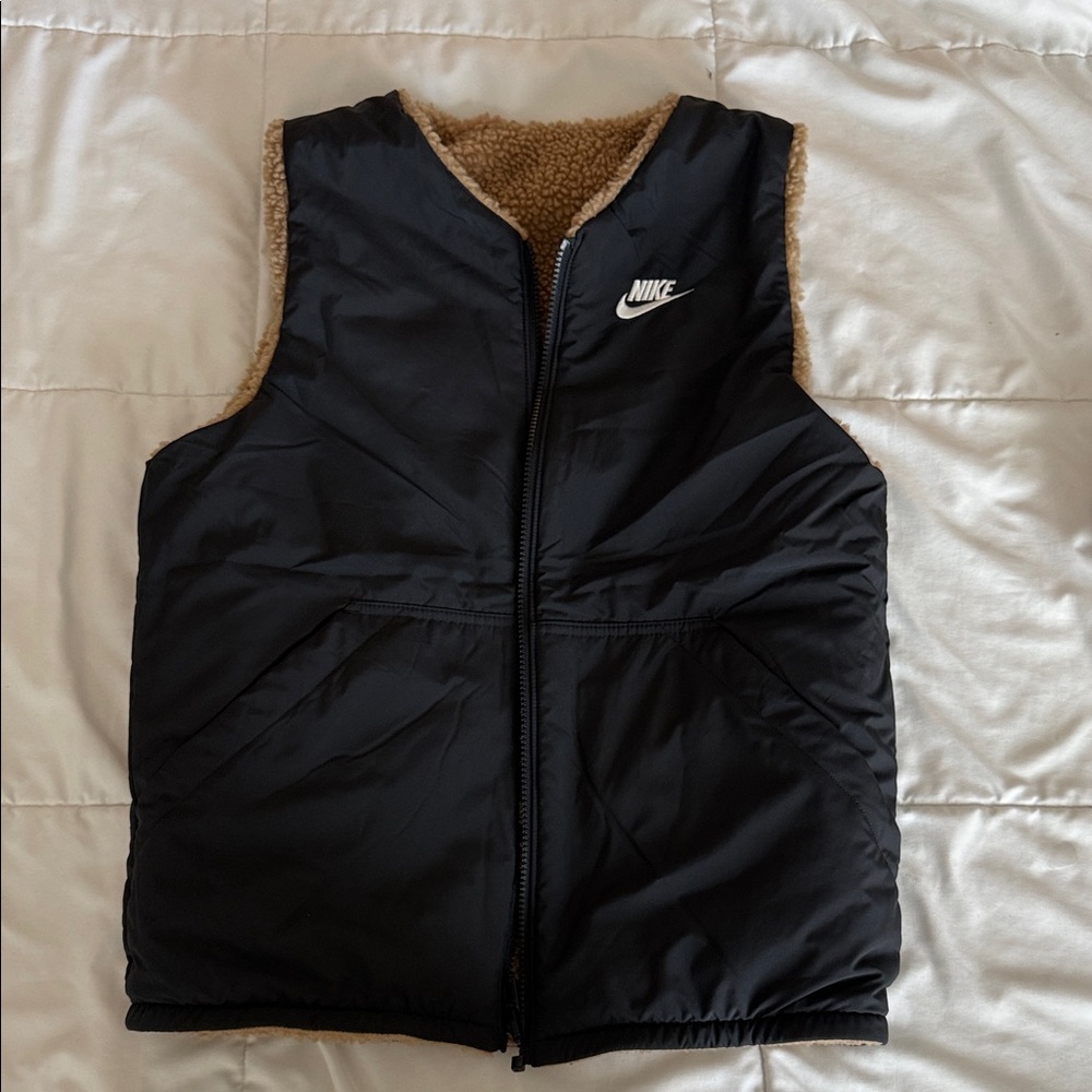 Nike Black Vest with Tan Lining